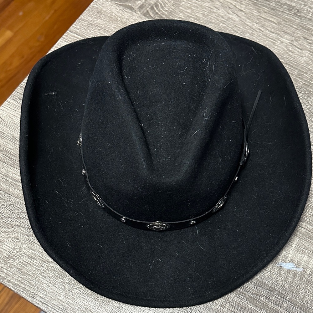 Black Cowboy Hat with Decorative Band